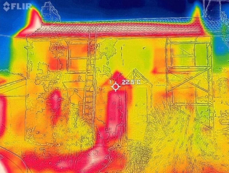 After spraycork heat measurement 